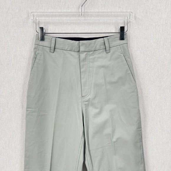 THE SCRIPT Pants Womens 4 Blue Green Claudia Cuffed Slim Leg High Rise Pistache - Picture 6 of 16